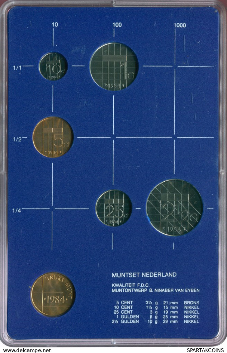 NEERLANDÉS NETHERLANDS 1984 MINT SET 5 Moneda + MEDAL #SET1094.5.E - [Sets Sin Usar &  Sets De Prueba