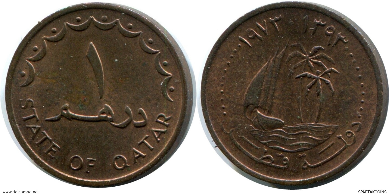 1 DIRHAM 1973 QATAR Islámico Moneda #AY943.E - Qatar