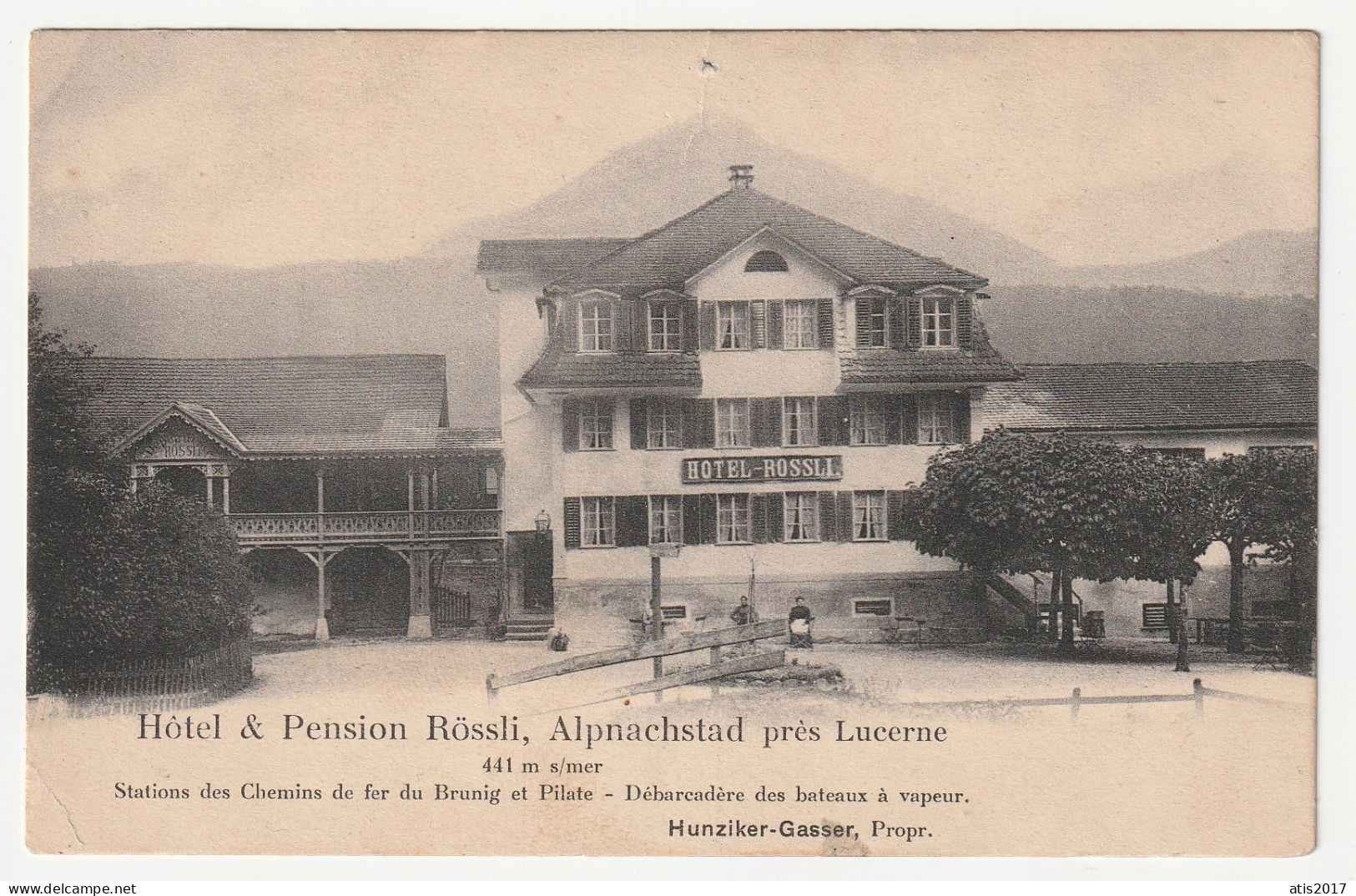 CPA 1900s - Alpnachstad - Pres Lucerne - Hotel Et Pension Rossli - Hunziker-Gasser Propr. - Alpnach