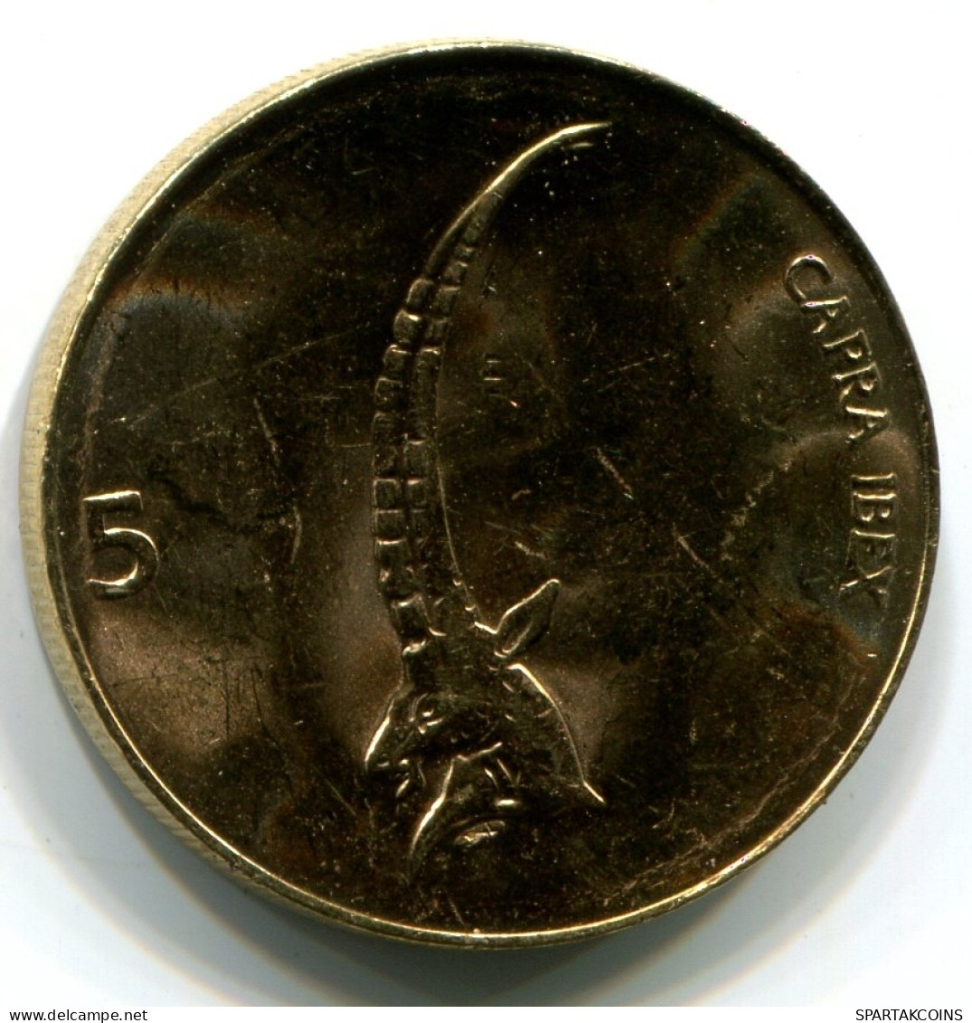 5 TOLAR 2000 ESLOVENIA SLOVENIA UNC Head Capricorn Moneda #W11117.E - Slovenië