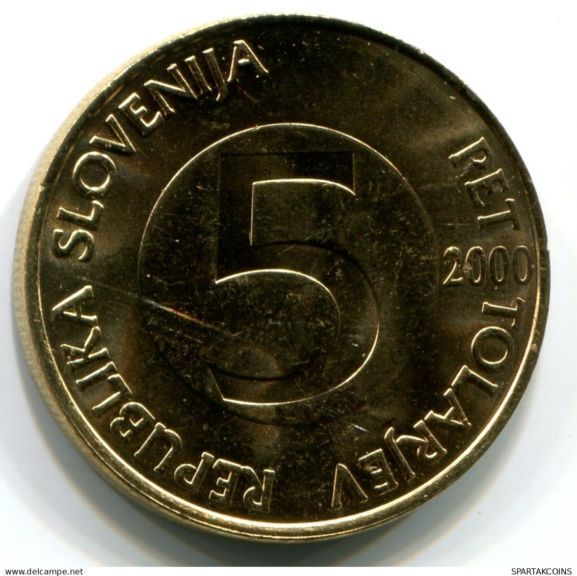 5 TOLAR 2000 ESLOVENIA SLOVENIA UNC Head Capricorn Moneda #W11117.E - Slowenien