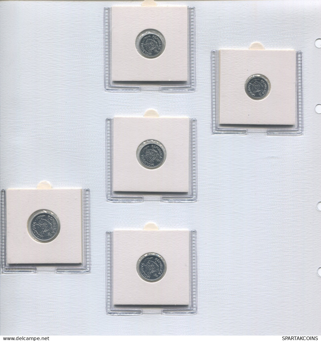 MOLDOVA 1993-2003 Coin SET 1. 5. 10. 25. 50 BANI UNC #SET1161.5.U - Moldavie