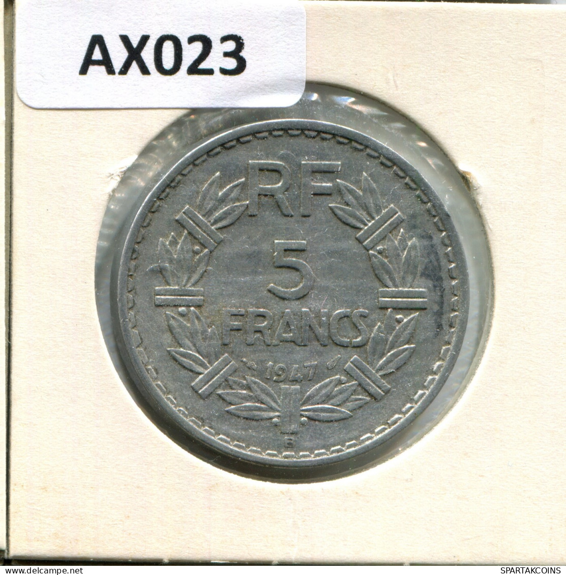 5 FRANCS 1947 FRANCE Pièce #AX023.F - 5 Francs