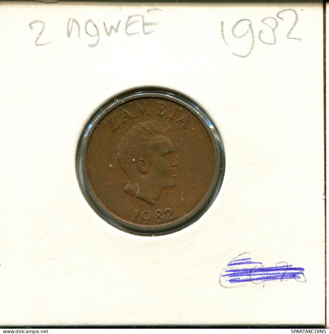 2 NGWEE 1982 ZAMBIA Moneda #AT071.E - Sambia