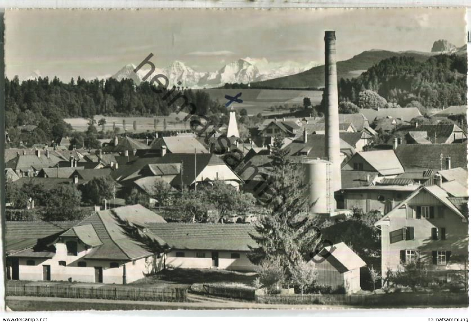 Scharzenburg Und Die Schneeberge - Foto-Ansichtskarte - Verlag Rob. Zbinden Schwarzenburg - Schwarzenburg