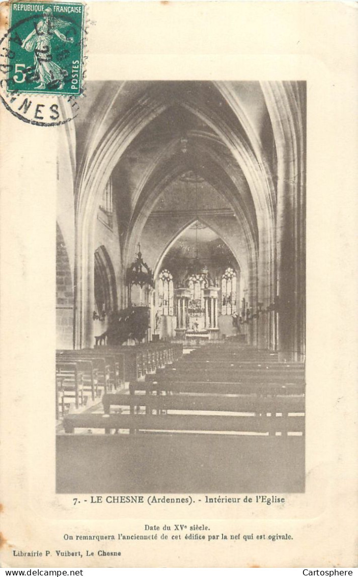 CPA 08 Ardennes > Le Chesne Intérieur De L'Eglise - Le Chesne