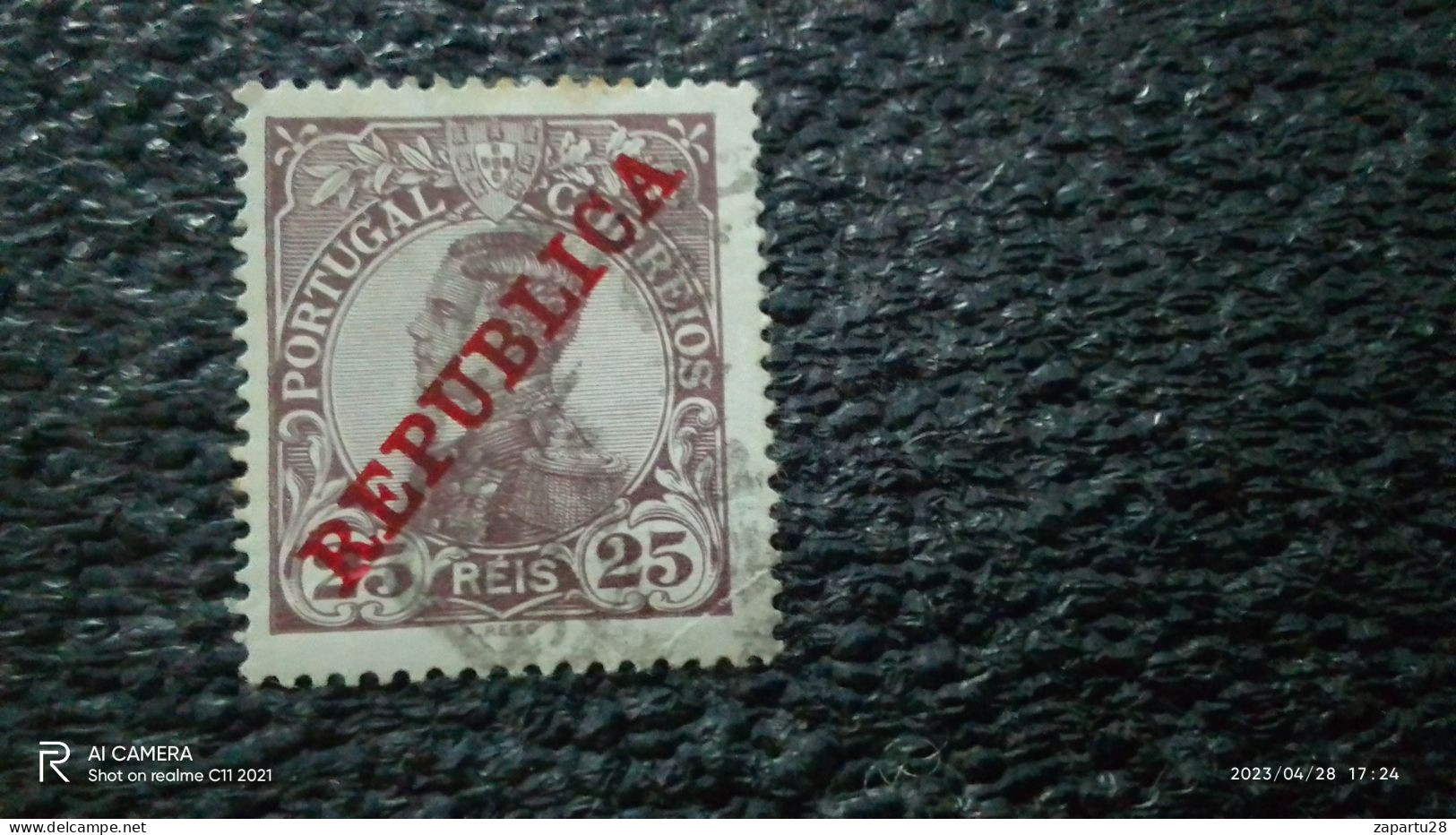 PORTUGAL-1910      25R                    KING  MANUEL II.      USED - Used Stamps