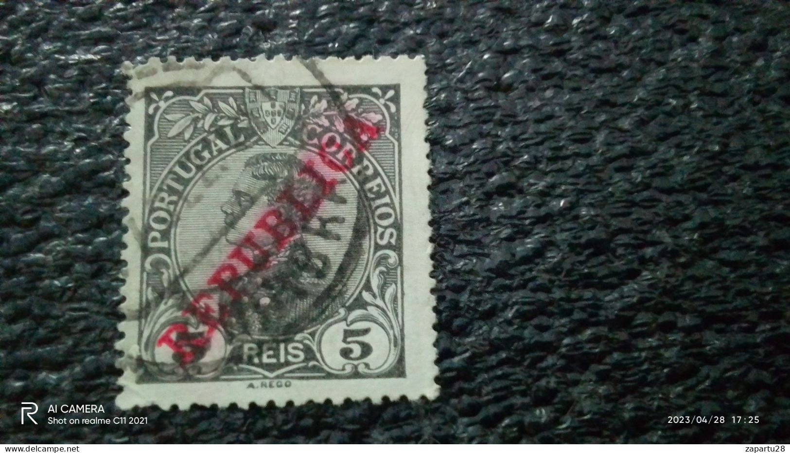 PORTUGAL-1910     5R                    KING  MANUEL II.      USED - Used Stamps