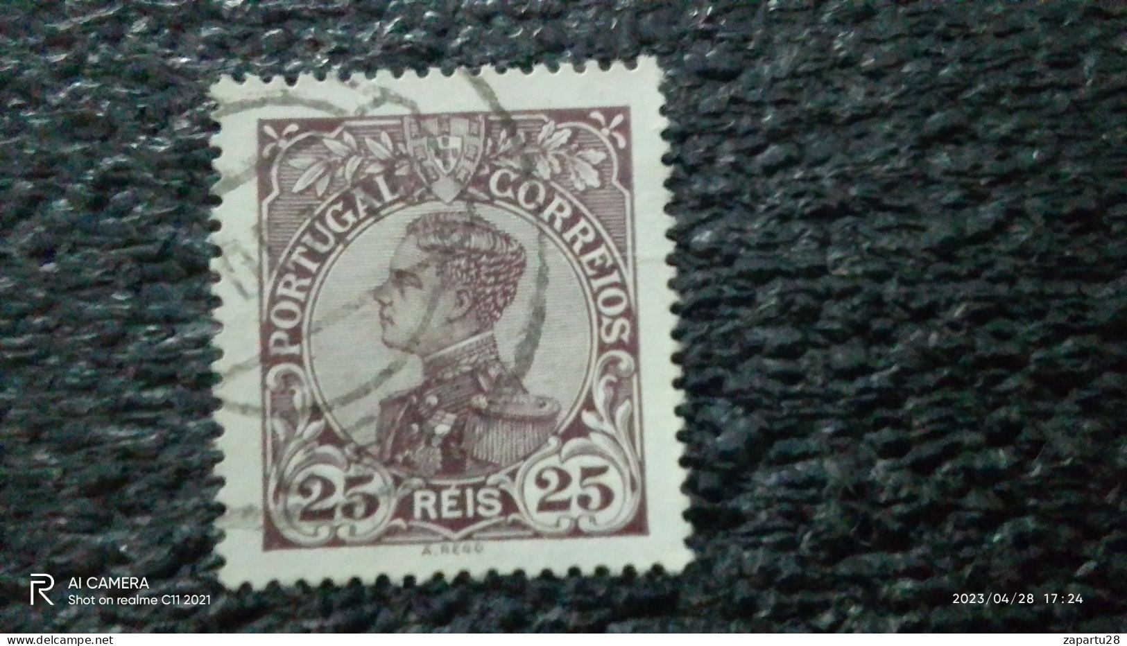 PORTUGAL-1910     25R                    KING  MANUEL II.      USED - Gebruikt