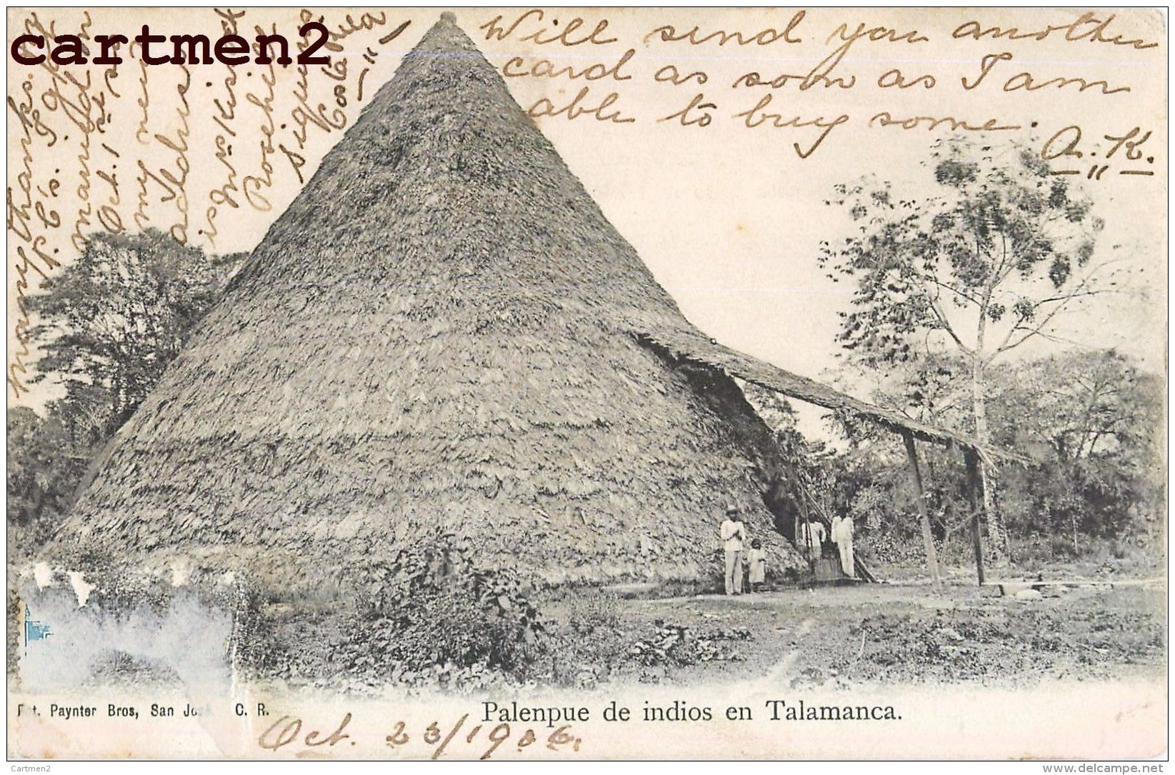 COSTA RICA PALENPUE DE INDIOS EN TALAMANCA PALENQUE SAN JOSE 1900 - Costa Rica