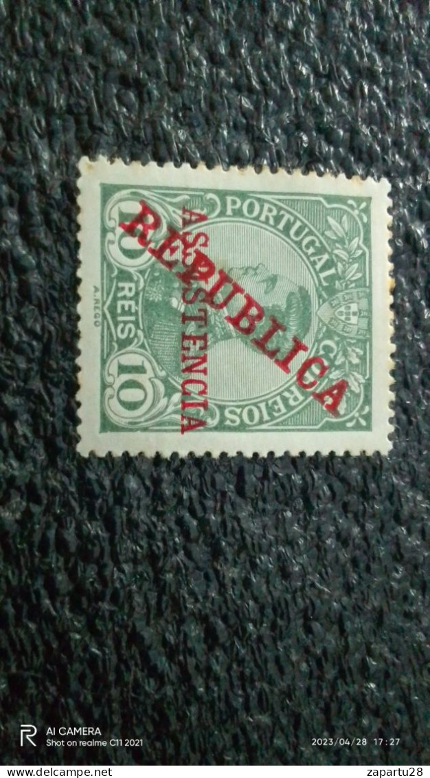 PORTUGAL-1910                  10R                    KING  MANUEL II.             UNUSED - Gebruikt