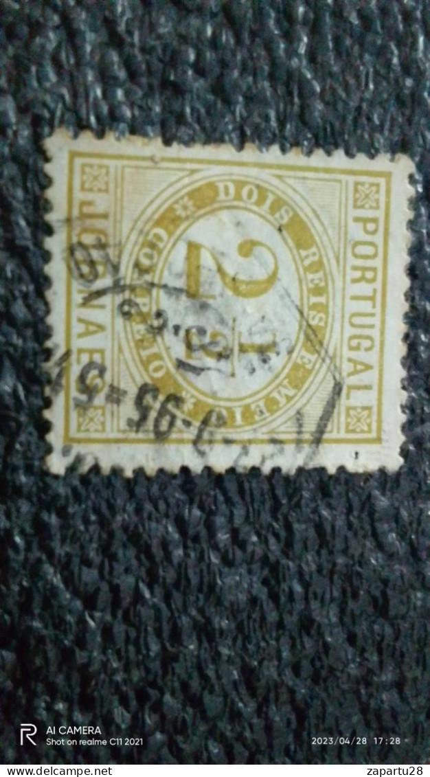 PORTUGAL-1876                  2.50R                    GAZETE PULLRI.             USED - Usado