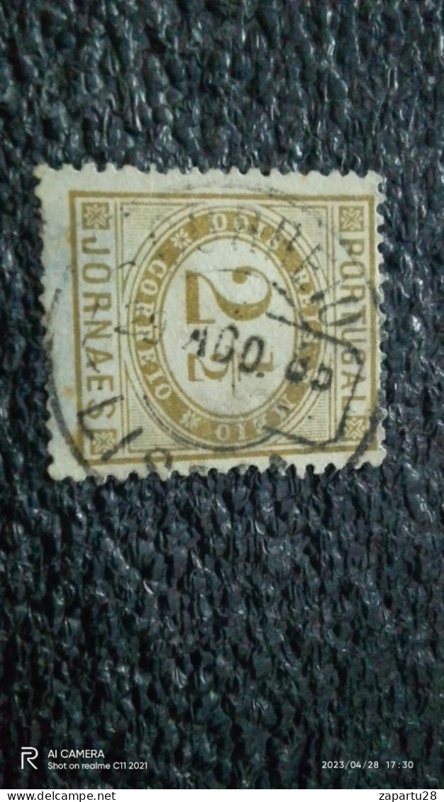 PORTUGAL-1876                  2.50R                    GAZETE PULLRI.             USED - Used Stamps