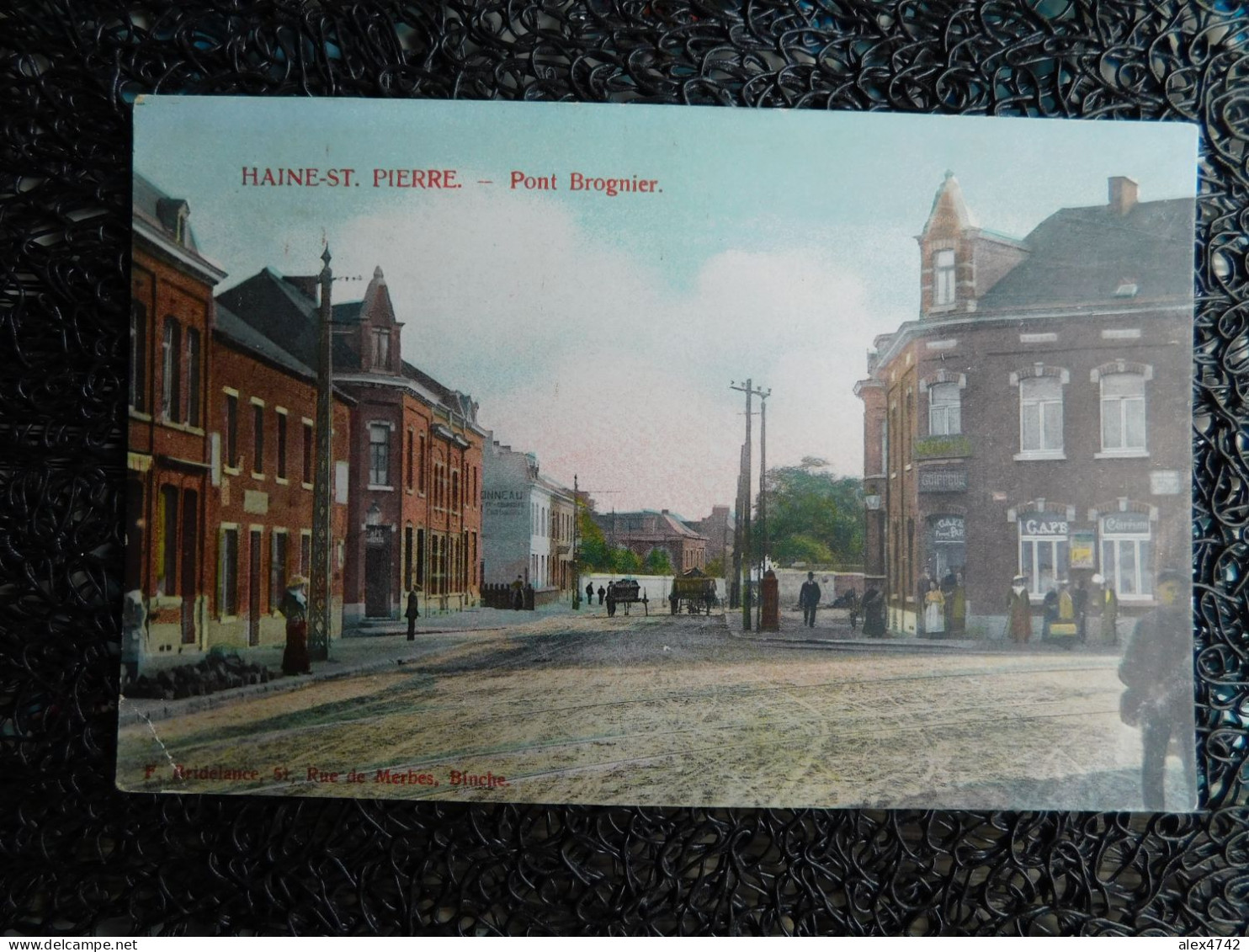 Haine St. Pierre - Pont Brognier, Colorisée, Animée - Edit. F. Bridelance, Binche (X17) - La Louvière