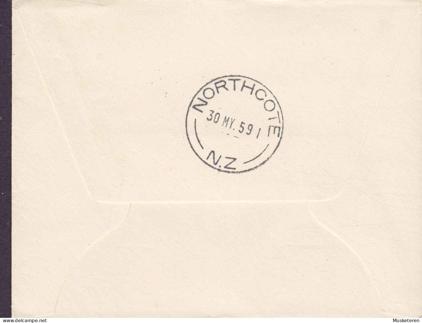 New Zealand Sonderstempel 'Harbour Bridge Open' AUCKLAND 1959 'Petite' Cover Brief NORTHCOTE (Arr.) (2 Scans) - Brieven En Documenten