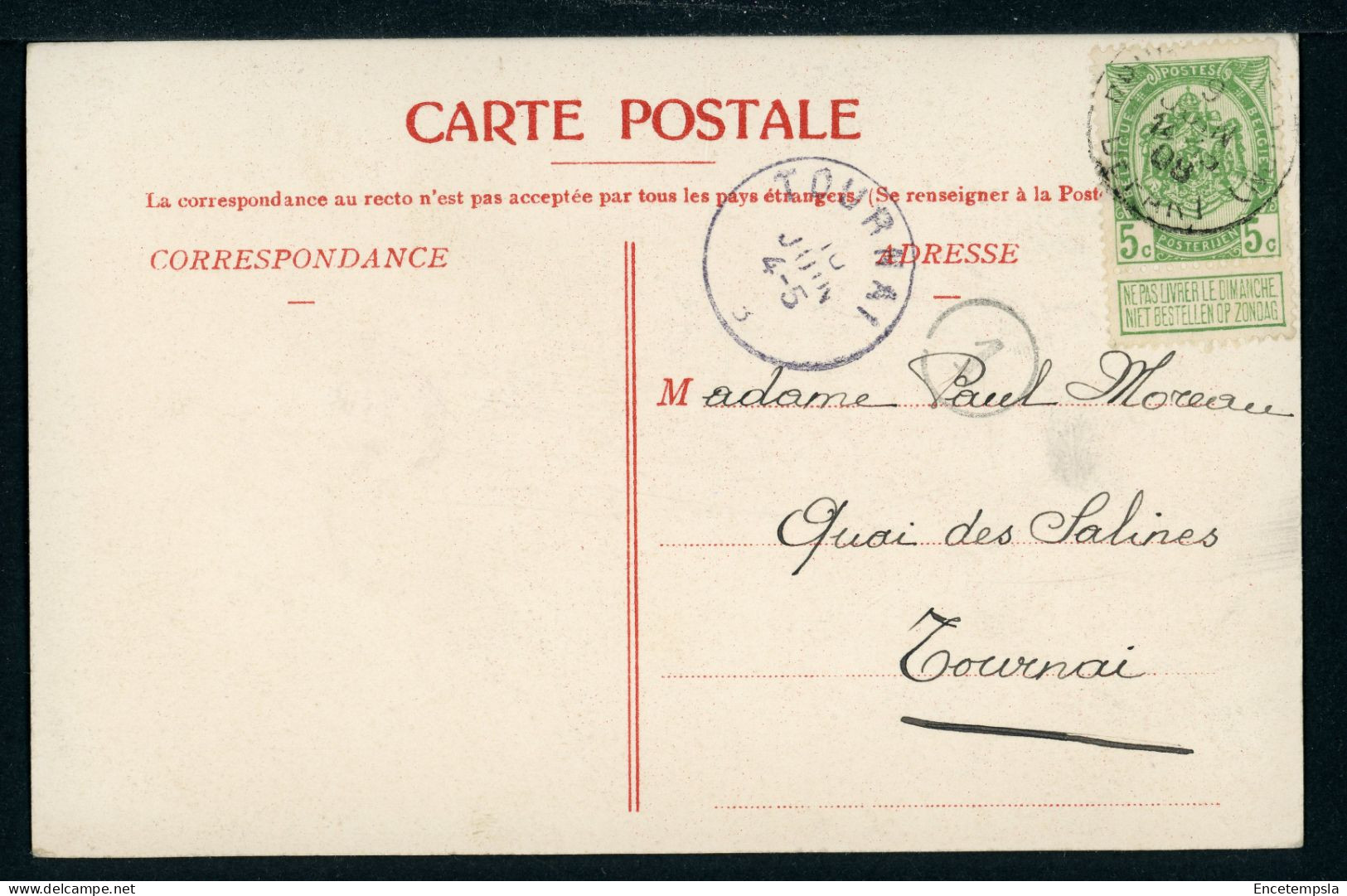 CPA - Carte Postale - Belgique - Duinbergen - Villas Sur La Digue - 1908 (CP22741OK) - Heist