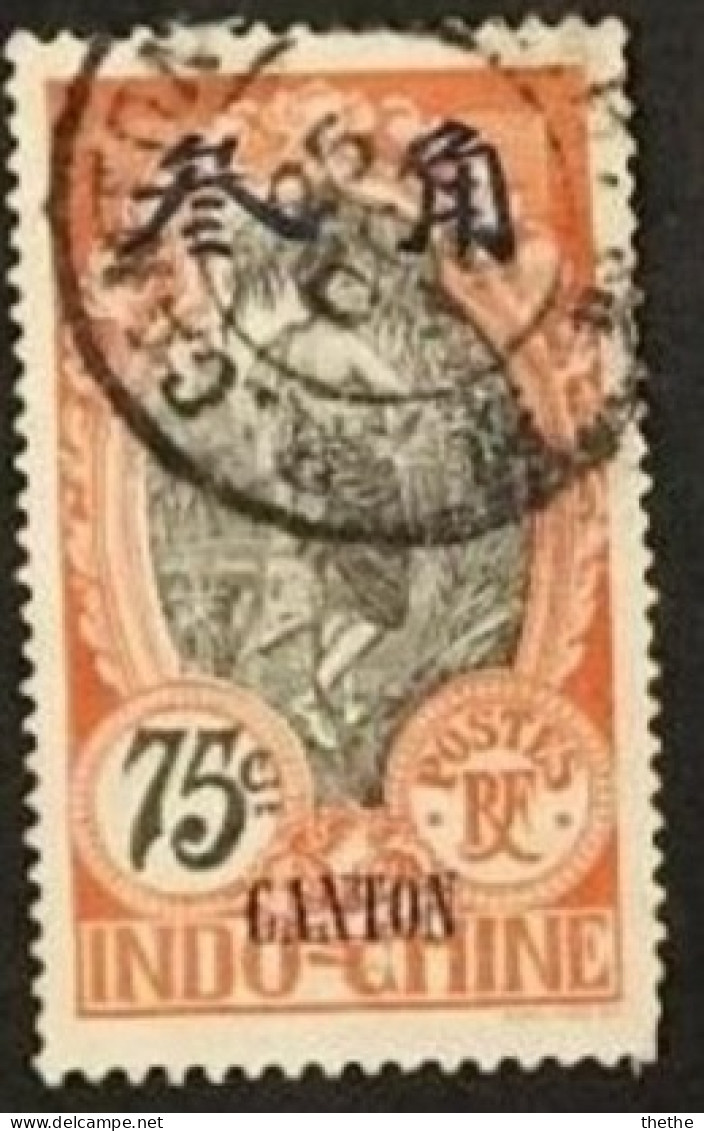 CANTON - Femme Cambodgienne Et Pagode - Used Stamps
