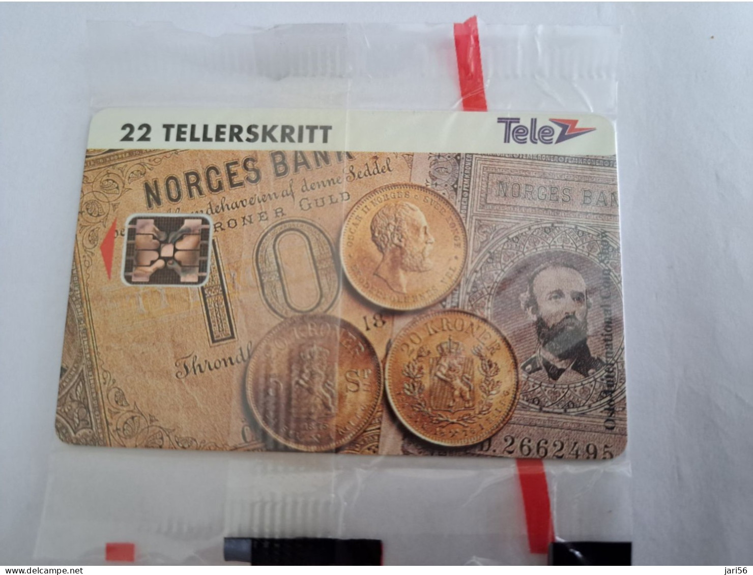 NORWAY NOORWEGEN TELENOR 22 TELLERSKRITT / COINS ON CARD/OSLO CARDSHOW/  N-19 /6000 EX   MINT IN WRAPPER **13290 ** - Noorwegen