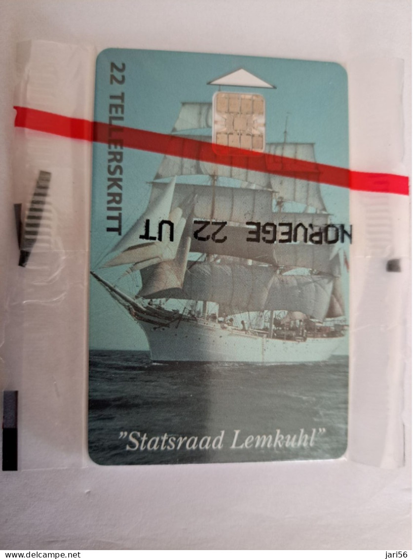 NORWAY NOORWEGEN TELENOR /22 TELLERSKRITT / SHIP/STATSRAAD LEMKUHL / BOAT /  N-10  /7000 EX   MINT IN WRAPPER **13292 ** - Norvège