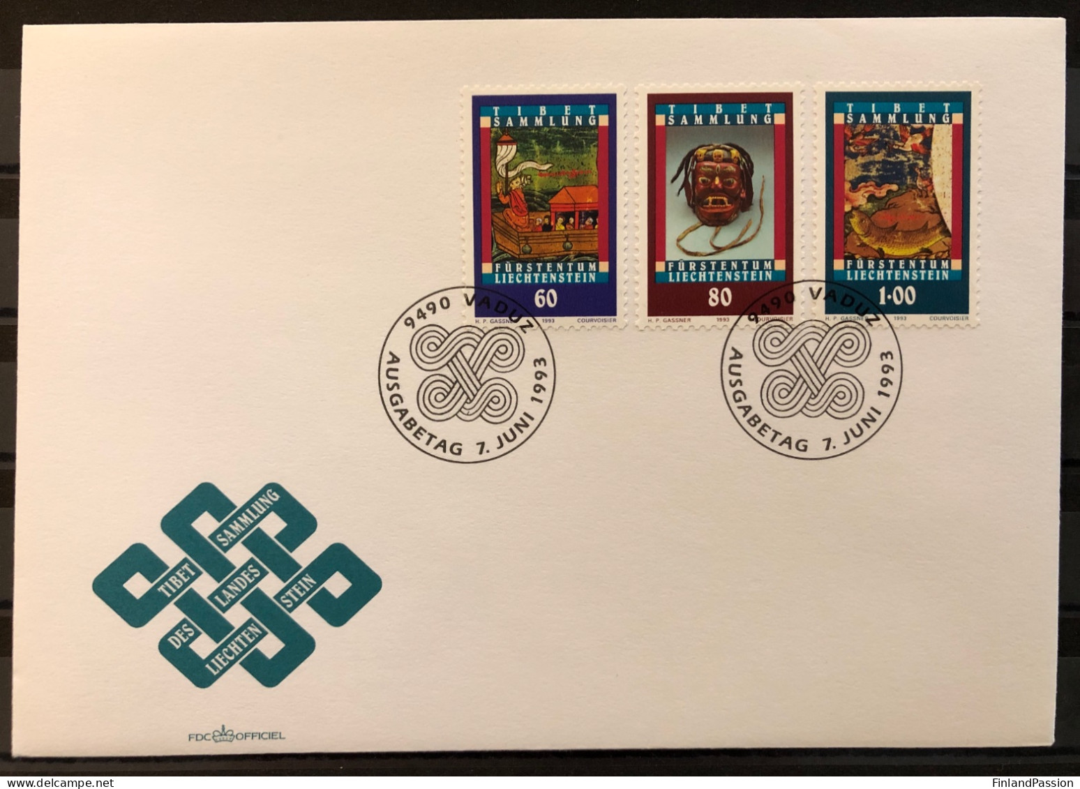 1993. MiNr. 1061-1063. Tibetsammlung. FDC - Briefe U. Dokumente