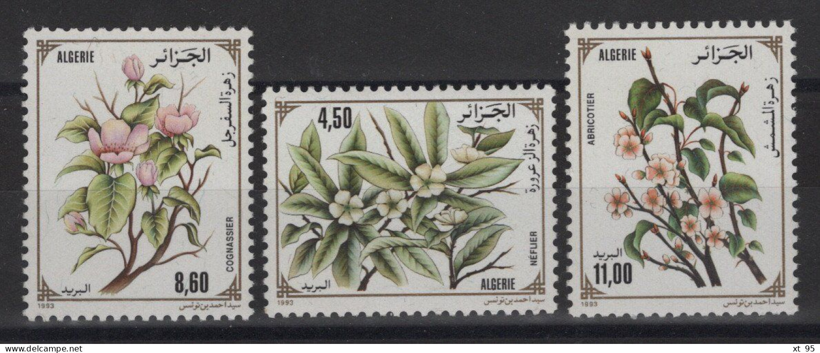 Algerie - N°1040 à 1042 - Flore - Cote 5.10€ - ** Neuf Sans Charniere - Algerien (1962-...)