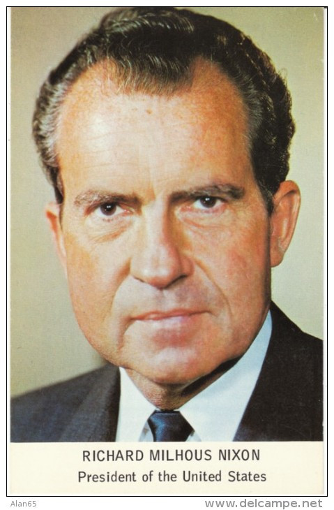 US President Richard Nixon Presidential Portrait, C1960s Vintage Postcard - Presidents