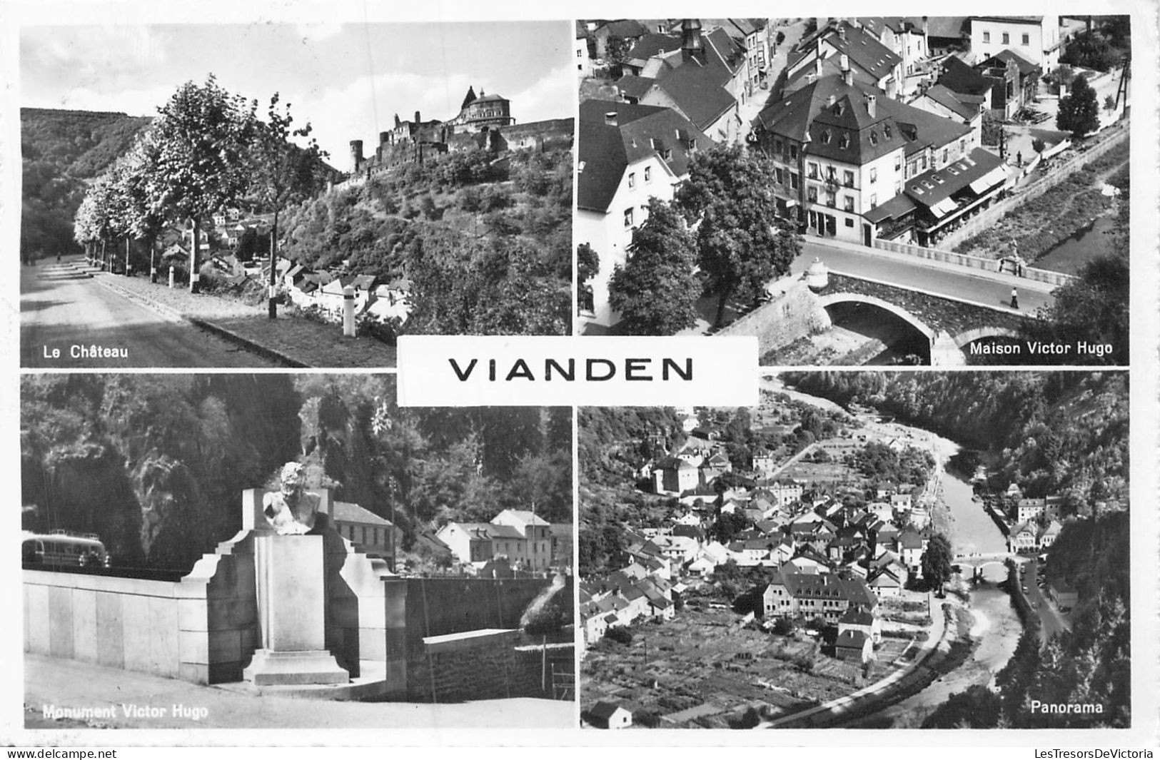 LUXEMBOURG - Vianden - Le Château - Maison Victor Hugo - Monument Victor Hugo - Panorama - Carte Postale Ancienne - Vianden