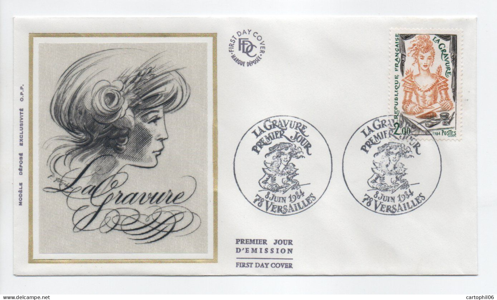 - FDC LA GRAVURE - VERSAILLES 8.6.1984 - - Grabados