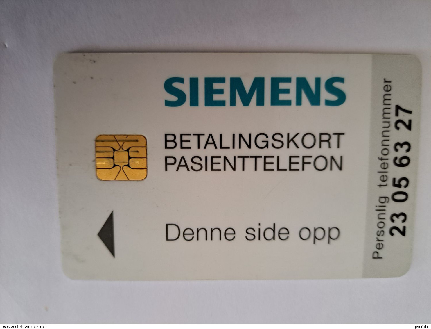 NORWAY NOORWEGEN /SIEMENS/  CHIP PATIENT TELEPHONE/ AKER SYKEHUS/ ONLY 1000 EX  **13296 ** - Norvège