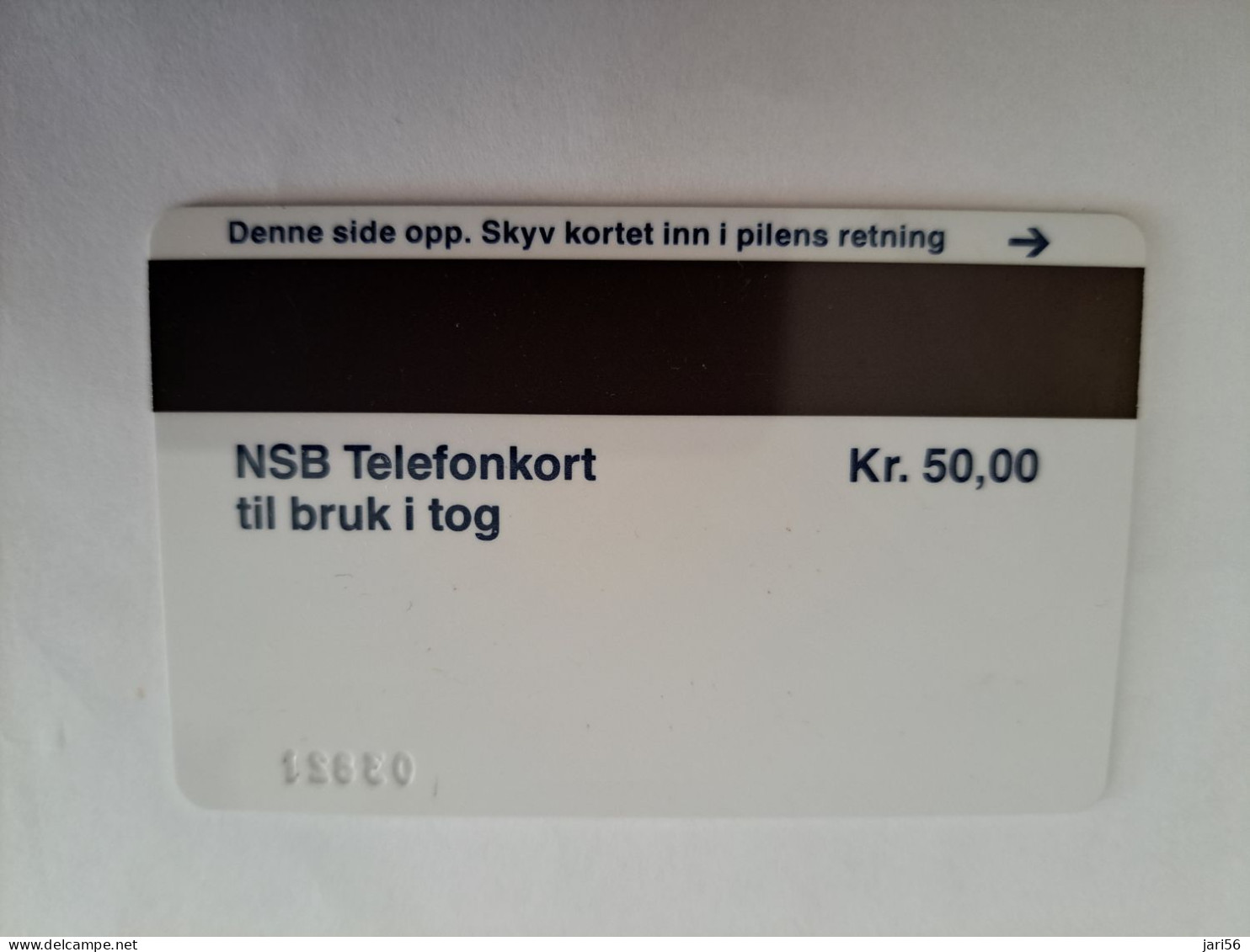 NORWAY NOORWEGEN /MAGNET STRIPE 50 KR / NSB TELEFONKORT/TRAIN /RED NUMBERED   **13297 ** - Noorwegen