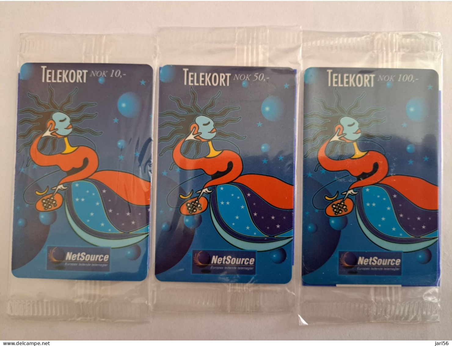 NORWAY NOORWEGEN /PREPAID SERIE NET SOURCE/ NOK 10, 50, 100 ,- MINT IN WRAPPER    **13298 ** - Noorwegen