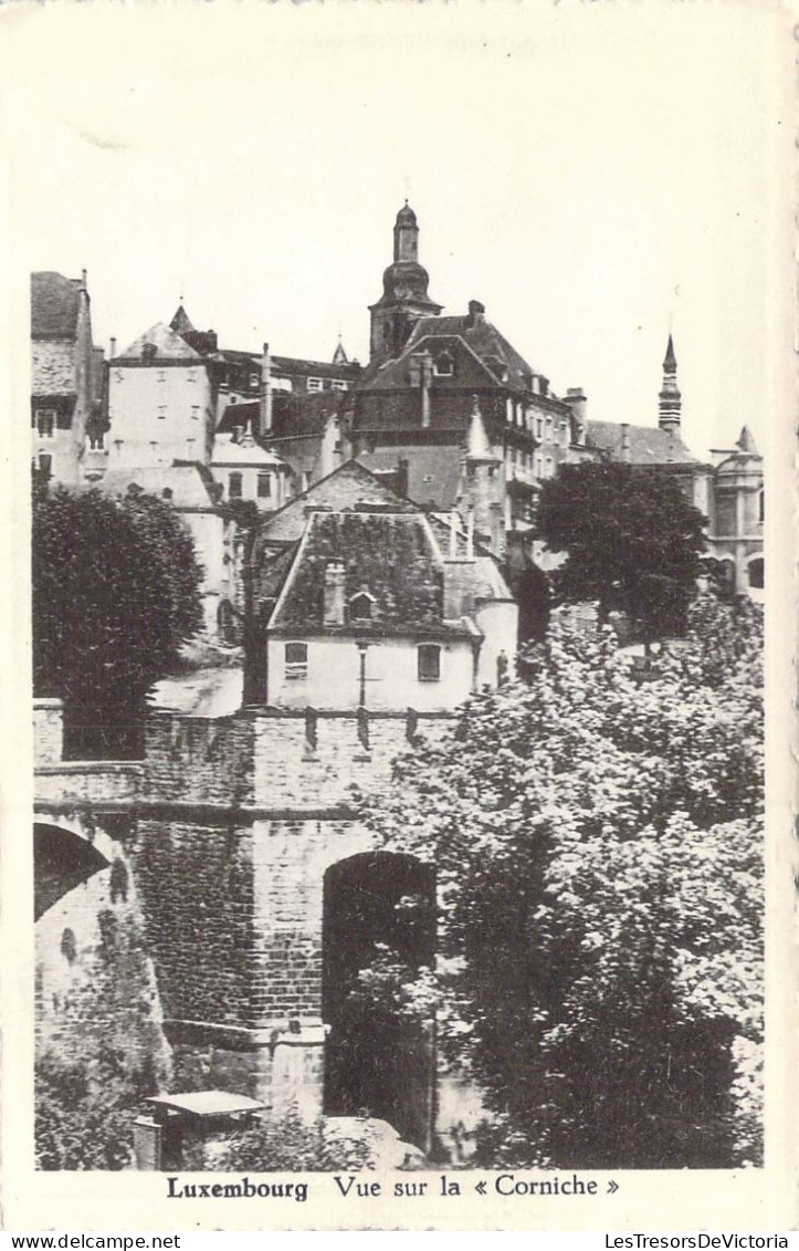 LUXEMBOURG - Vue Sur La " Corniche " - Carte Postale Ancienne - Lussemburgo - Città