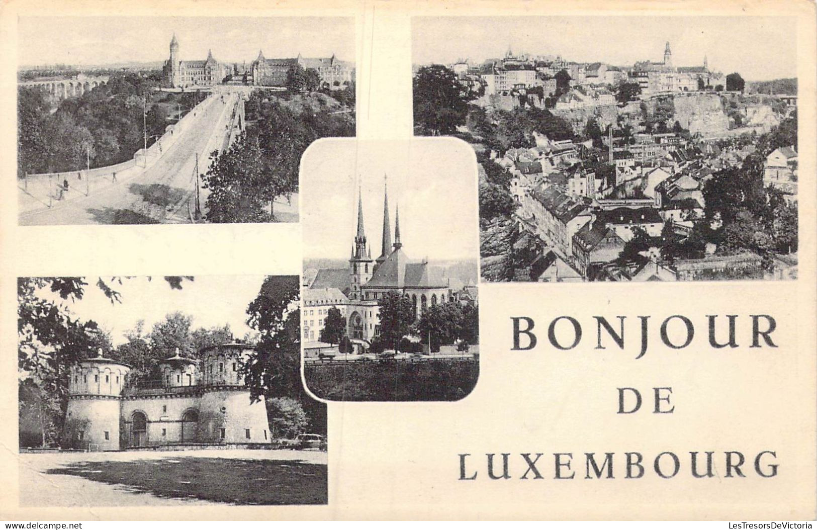 LUXEMBOURG - Bonjour De Luxembourg - Carte Postale Ancienne - Luxemburgo - Ciudad