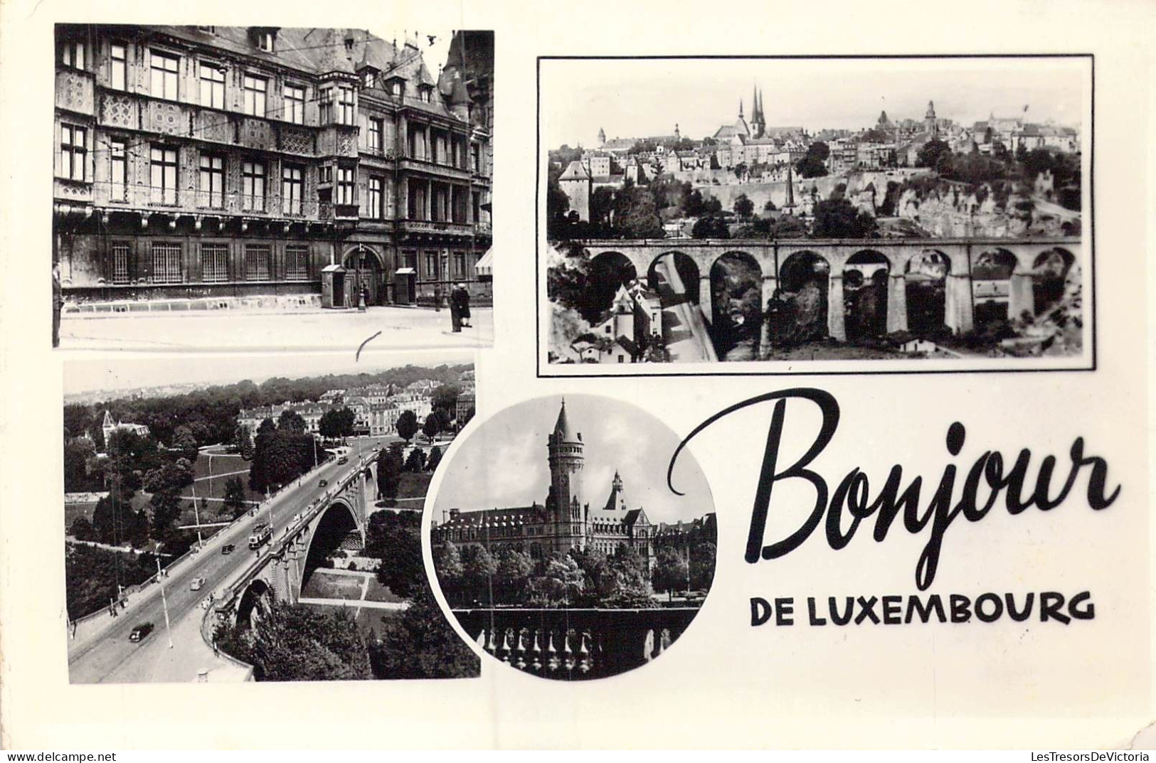 LUXEMBOURG - Bonjour De Luxembourg - Carte Postale Ancienne - Luxemburgo - Ciudad