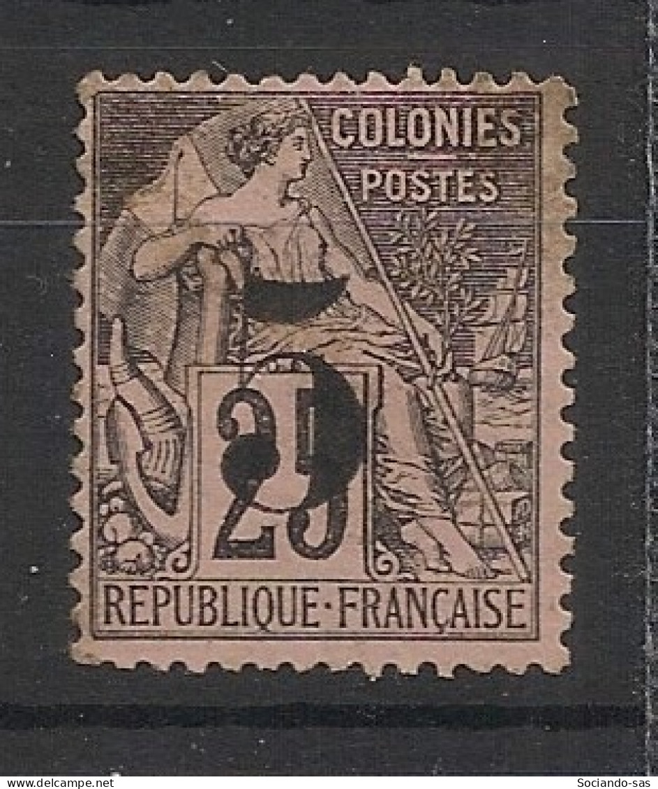 COCHINCHINE - 1886-87 - N°Yv. 4 - Type Alphée Dubois 5 Sur 25c Noir Sur Rose - Neuf (*) / MNG - Ongebruikt