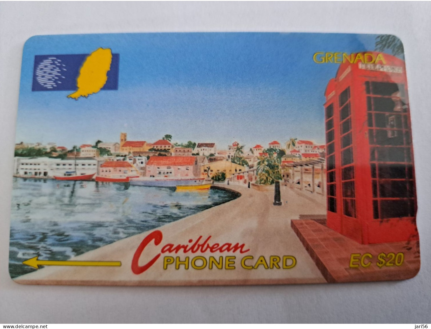 GRENADA  $ 20,- GPT GRE-5A  CARENAGE ST GEORGES     MAGNETIC    Fine Used Card    **13319 ** - Granada