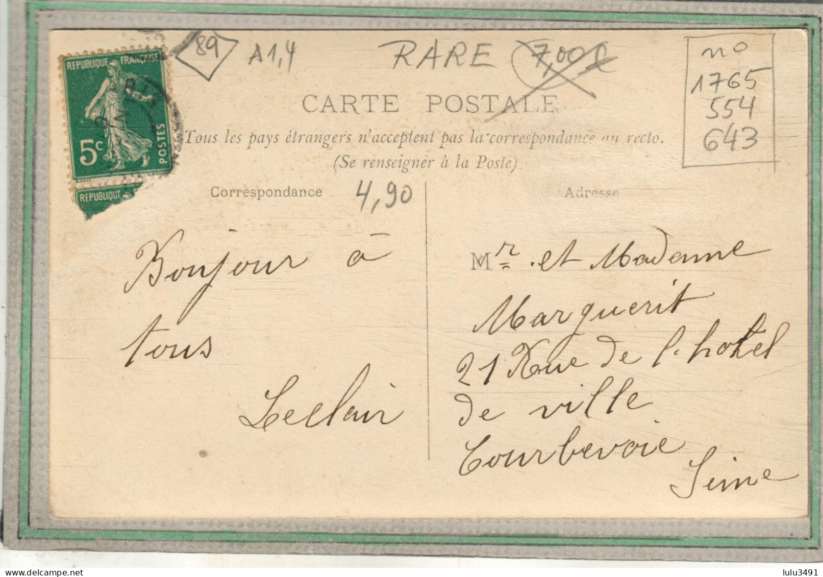 CPA (89) SERGINES - Aspect Des Fermes Et De La Mare En 1910 - Sergines