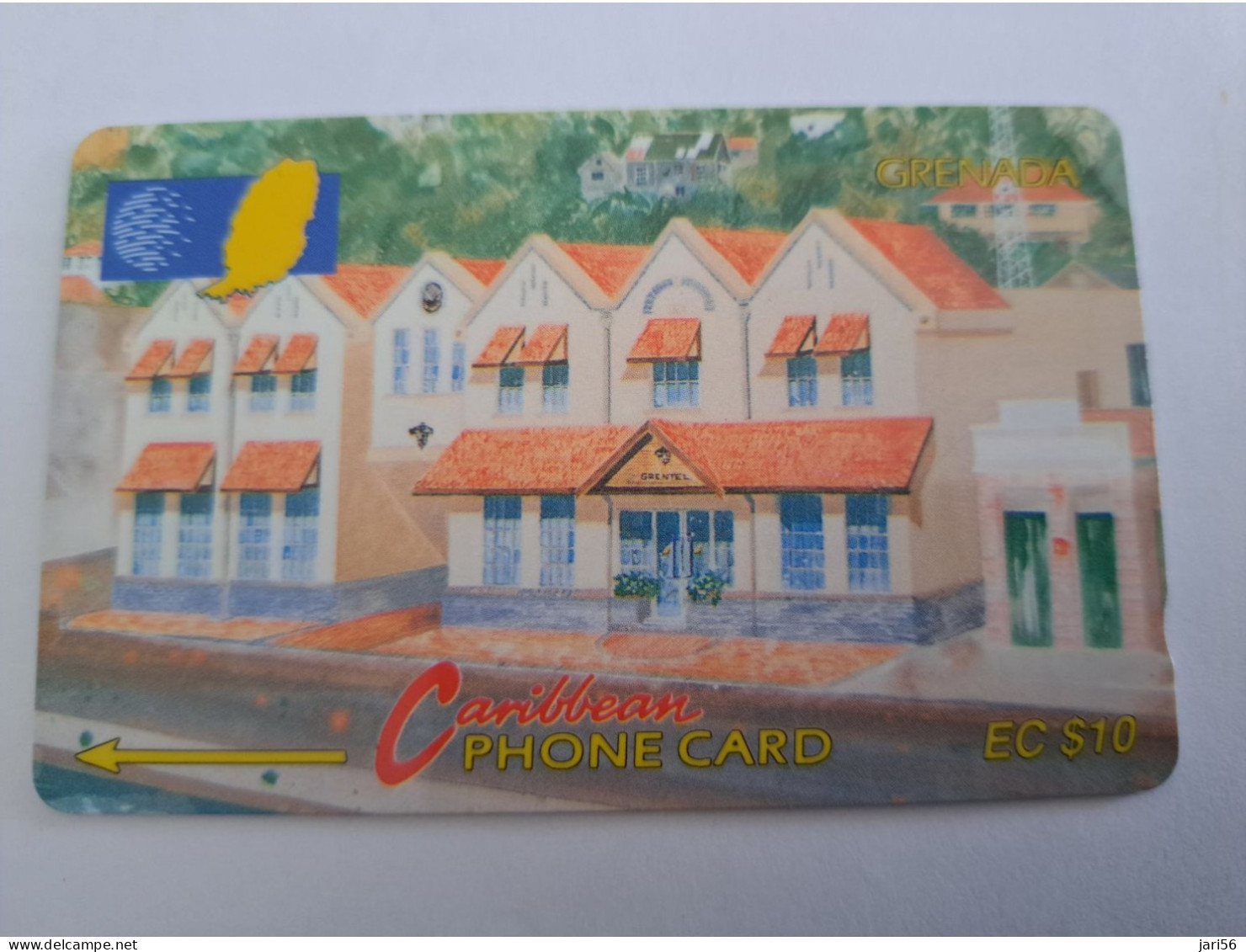 GRENADA  $ 10,- GPT GRE-5A  NEW GRENTEL BUILDING    MAGNETIC    Fine Used Card    **13321 ** - Grenada (Granada)