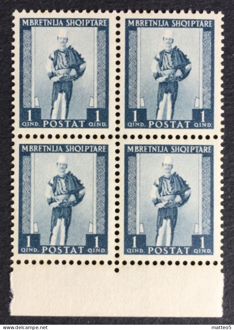 1939 - Albania - Native Costumes - 1q - 4 Stamps - New - - Albanië