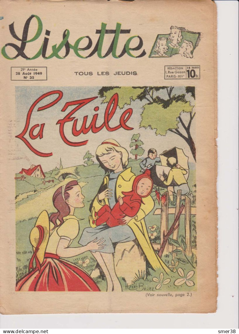 Lisette - Tous Les Jeudis  - 1949 -  N° 35 - 28/08/1949 - Lisette