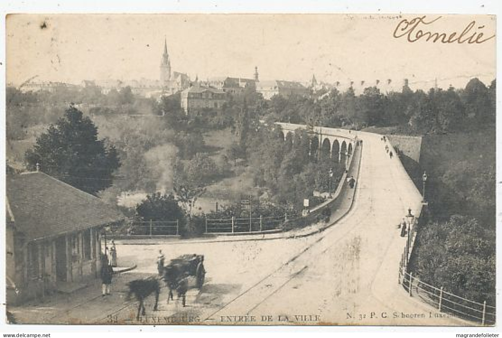 CPA AK CARTE POSTALE  LUXEMBOURG ENTREE DE LA VILLE 1906 - Bettembourg