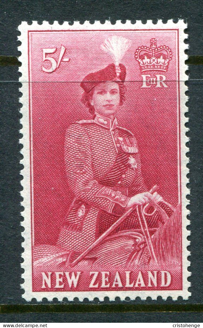 New Zealand 1953-59 QEII Definitives - 5/- Carmine HM (SG 735) - Neufs