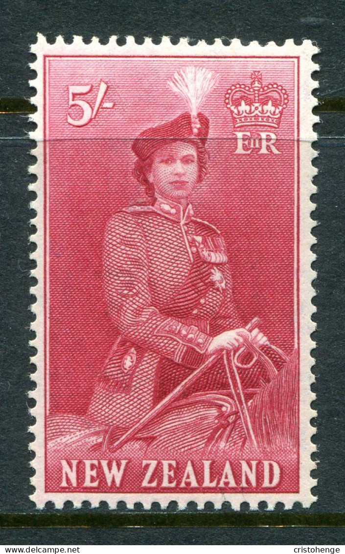 New Zealand 1953-59 QEII Definitives - 5/- Carmine HM (SG 735) - Nuevos