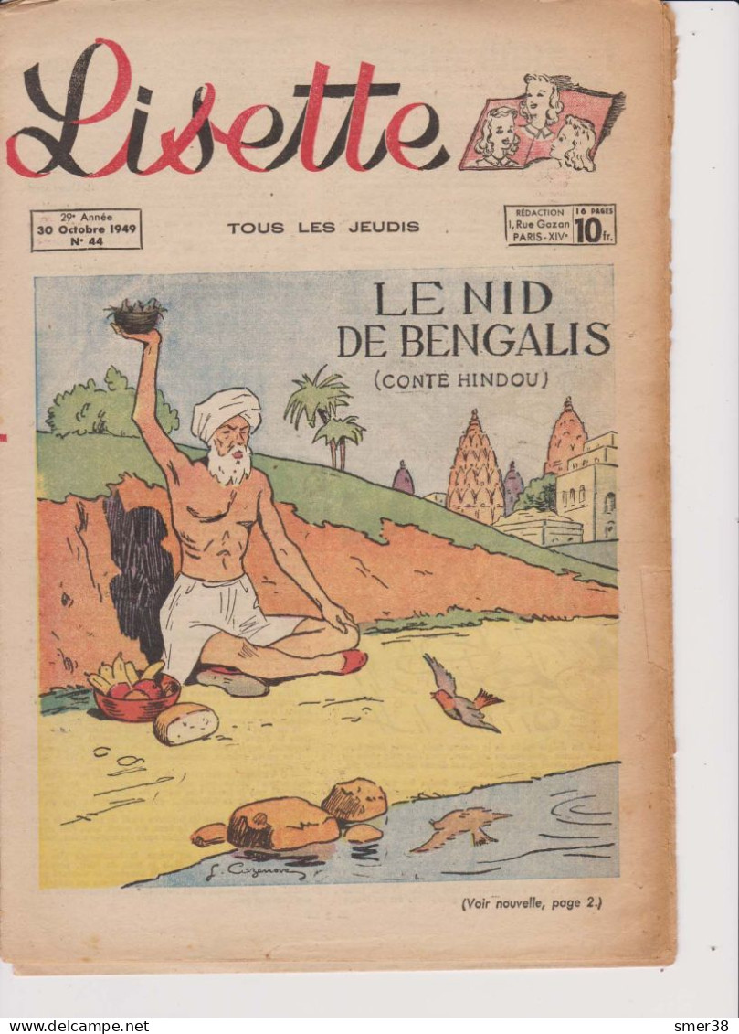 Lisette - Tous Les Jeudis  - 1949 -  N° 44 - 30/10/1949 - Lisette