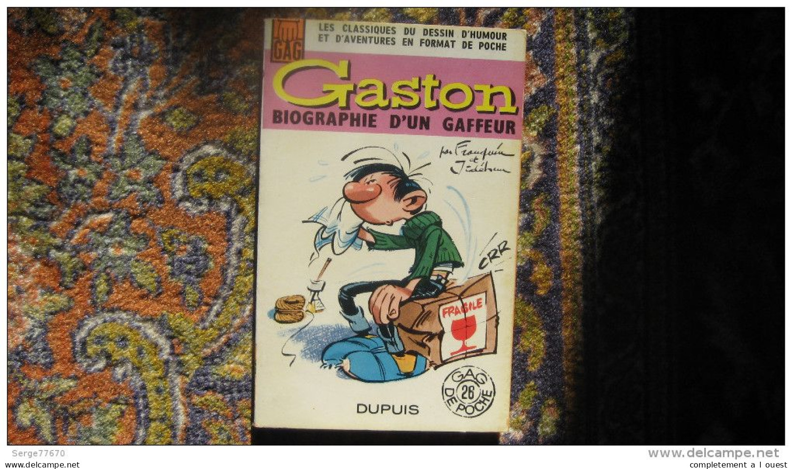 Franquin Gaston Spirou Gag De Poche 26  Biographie D'un Gaffeur Gdp Jidéhem édition Originale Eo Gags - Gaston