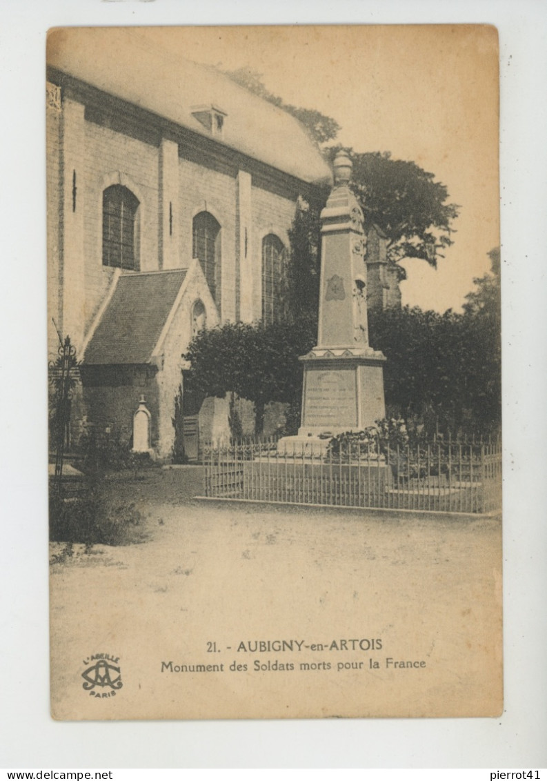AUBIGNY EN ARTOIS - Monument Aux Morts - Aubigny En Artois