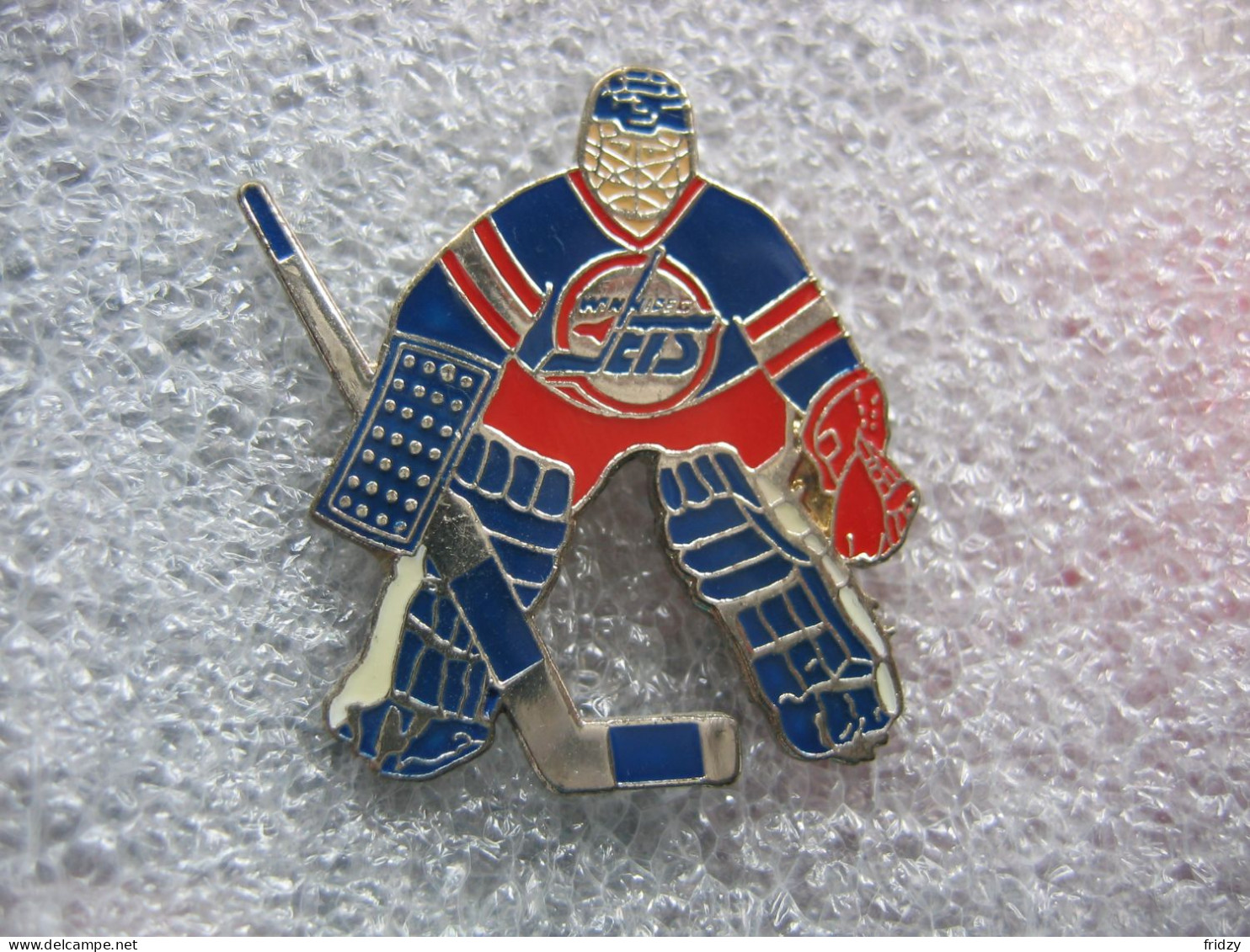 Pin's Hockey Sur Glace,  Les Jets De Winnipeg évoluent Dans La Ligue Nationale De Hockey Et Sont Basés à Winnipeg - Eiskunstlauf