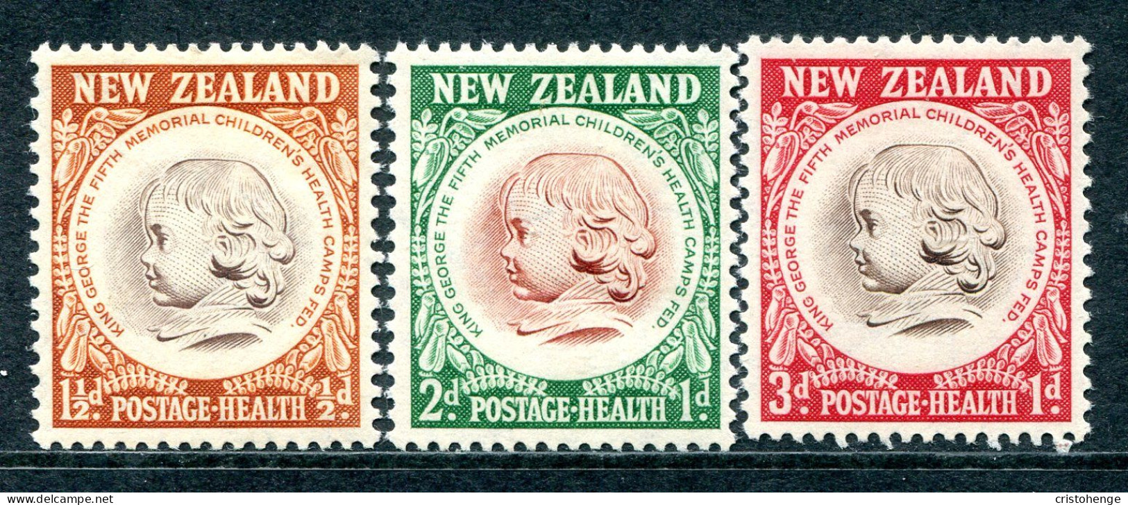 New Zealand 1955 Health - Health Camp Emblem Set HM (SG 742-744) - Unused Stamps