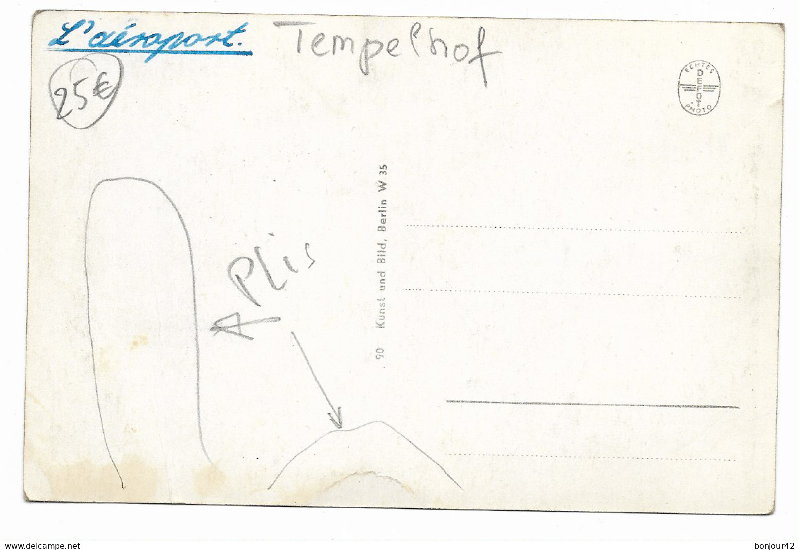 BERLIN : Zentral-Flughafen Tempelhof,Aéroport , Avion En Gros Plan(Allemagne)  (PLIS Voir Scans) - Tempelhof