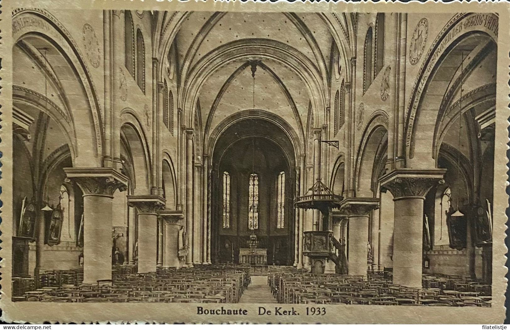 Boechout  De Kerk Binnen In 1933 - Böchout